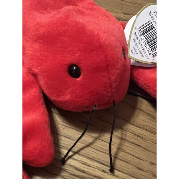 1993 Ty Beanie Baby " Pinchers " The Lobster PVC Pellets Retired Great Condition - Picture 10 of 11